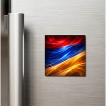 Ermenistan Armenia Abstract Ülke Bayraklı Buzdolap Magneti - 9x9 Cm