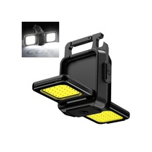 Teltree Çift Taraflı Cob Led Mini El Feneri, Usb Şarjlı, Ipx4 Su Geçirmez, Kamp Ve Açık Hava Kullanımı İçin Siyah