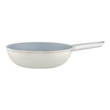 Madame Coco Vincenzo Döküm Alüminyum Wok Tava - Gri/bej - 30 Cm 8684427212943 Çok Renkli