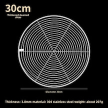 Kosona 304 Gıda Grubu Paslanmaz Çelik 30cm Kalın Tencere Tava Buğulama Rakosu, Ev Ve Ticari Kullanıma Uygun, Kolay Temizlenir Multifonksiyonel Pişirme Aracı