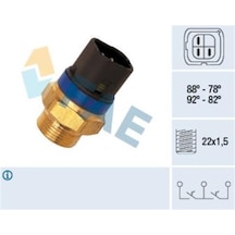 Fae Fan Müşürü Opel-Renault (88/78°C-92/82°C) (Siyah Soket 3 Fiş)