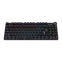 Ryba Kablolu, 2.4g Kablosuz Ve Bluetooth 5.2 Mekanik Gaming Klavye, Türkçe Düzen, Mavi Switch, Siyah, 88 Tuş, Rainbo