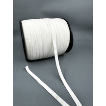 1 Cm Şardonlu Örme Lastik- Ekru-5 Metre