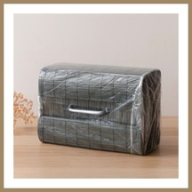 Bezos Bambu Kirli Çamaşır Sepeti 35x50 Cm - Yuvarlak Kapaklı Gri 22