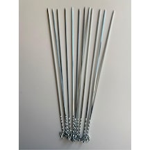 Mobilreyon 15 Adet Kare Ciğer Şişi 50 Cm, Et Mangal Şiş Uzunluk 50 Cm, Kalınlık 3 Mm