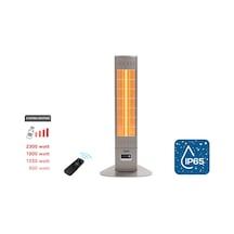 Dysis Single X Karbon Serisi IP65 Suya-Toza Dayanıklı 2300 W Bej Uzaktan Kumandalı İç/Dış Mekan Isıtıcı
