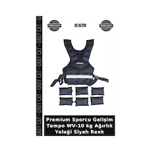 Premium Sporcu Gelişim Tempo Wv-10 Kg Ağırlık Yeleği Siyah Renk Belirtilmemiş