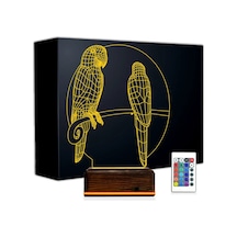 Luvivia Papağan Kuş 3d Lamba - Masa Gece Lambası Şeffaf