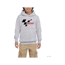 Motogp Logo Gri Çocuk Kapşonlu Sweatshirt