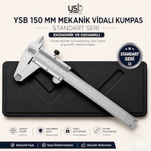 YSB 150 mm Standart Seri Mekanik Vidalı Kumpas - Ekonomik ve Dayanıklı -