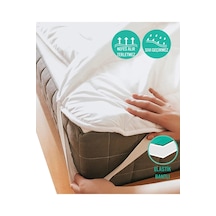 Kapitone Elastik Bantlı Su Sıvı Geçirmez Yatak Koruyucu Alez