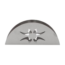 No 01-fan Şeklinde Peçete Tutucu Paslanmaz Çelik Doku Kağıt Organizatör Konteyner Mutfak Restoran Ev Dekorasyon