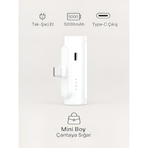Çelikwork PWQ93 5000 Mah Elektronik Taşınabilir Batarya Powerbank Beyaz