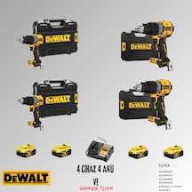 Dewalt DCD805NT + DCD805NT + DCD800NT + DCD800NT 4 Adet 5 Amper Akü + Şarj Aleti Set