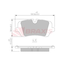Fren Balatası Arka Range Rover 13 Range Rover Sport 14 New Defender 20