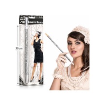 30 Cm Gümüş Payetli Tutacağı 1920 Ler Gatsby Parti Aksesuarı - Mıex-763320 Çok Renkli