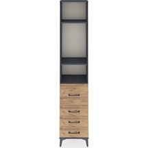 Arges Dolap 3 Raflı 4 Çekmeceli 44x30x221 Antrasit-çam Antrasit