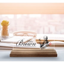 Bk Gift Kişiye Özel İsimli Psikiyatrist Temalı Ahşap Tabanlı Akrilik Masa İsimliği-5, Ofis Dekoru, Mesleki Hediye, Ofis Hediyeleri Kobitmeyen137902 Bk