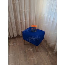 Lüks Oval Parrot Puf Ahşap Ayak Laci