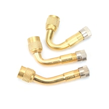 Lemestar Lastik Valfi Uzatıcı Seti 3'lü - 45 90 135 Açıları, Bakır Malzeme, Hava Tıkanıklığı Önleyici, Motosiklet Bisiklet Uyumlu