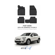 Otocraft Fiat 500x 2014+ Araca Özel 4d Karbon Oto Paspas Havuzlu Tam Set