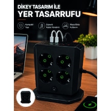 Lexroo Dikey Priz Kulesi 8 Ac Priz 4 Usb 2 Type-c Çocuk Korumalı Diğer