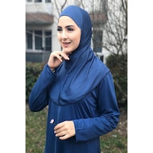 Aslınur Tek Parça Fermuarlı Namaz Elbisesi İndigo Mavi Açık Mavi Aslınur Tek Parça Fermuarlı Namaz Elbisesi İndigo Mavi Açık Mavi