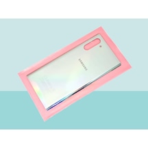Tkgz  Samsung Uyumlu Galaxy Note 10 Arka Kapak Batarya Kapağı - Gri Çok Renkli