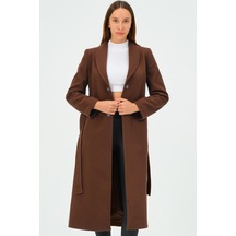 Z6681 Dewberry Bayan Palto-açık Kahve-açık Kahve