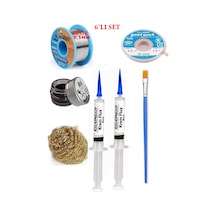 Lehimleme Seti 40 G 0,5 Mm Lehim Teli Cp-2515 Lehim Fitili Flux Lehim Toplama Tek Fırça Seti Tk197