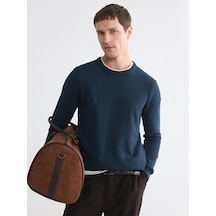Lcw Vision Petrol Bisiklet Yaka Regular Fit Erkek Triko Kazak