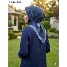 Velscarfs Soft Pamuk Parla Eşarp İndigo Mavi 1042-122 Çok Renkli