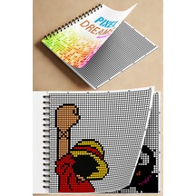 Pixel Dreams Skecth Book 20 X 20 Cm 50x50 Kareli Pixel Art, Eskiz, Çizim Ve Boyama Kitabı