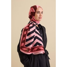 Imannoor Çizgi Noor Haki Floş Viskon Şal 72x212 Haki