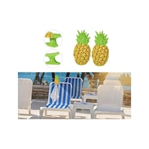 Ananas Şeklinde Jumbo Boy Havlu Mandalı Seti İle Plaj Keyfi 40 x 19