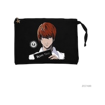Zepplin Giyim Death Note The Book Siyah Clutch Astarlı Cüzdan / El Çantası