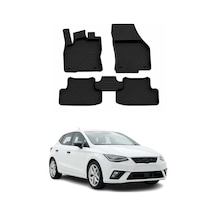 Seat Ibiza 5 2017-2026 Uyumlu 4d Havuzlu Paspas Kauçuk Siyah 5 Parça