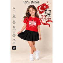 Overmax 29 Ekim Cumhuriyet Bayramı Çocuk Tişörtü Cumhuriyet Sonsuza Dek Baskılı %100 Pamuk Kız Erkek Çocuk T-shirt - 1-12 Yaş Kırmızı - 932556338 Kırmızı