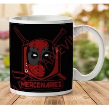 Mercenaries Deadpool Ice Hockey Iki Tarafı Baskılı Kupa Bardak Çok Renkli