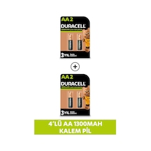 Duracell Şarj Edilebilir 1300 mAh Basic AA Pil Seti 4 Adet