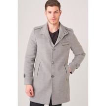 Plt8391 Dewberry Erkek Palto-Gri-Gri