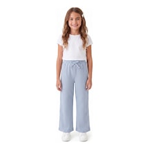 Onloox Kız Çocuk Karışık Renk Kız Karışık Renk Jakarlı Örme Geniş Paça Regular Beli Lastikli Fiyonk Detaylı Pantolon 4-6 Yaş
