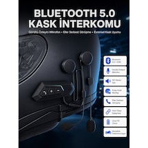 Intercom Bluetooth Kask Kulaklık Motosiklet Kulaklık 5.0 Bluetooth