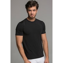 Thermoform Microfiber Kısa Kollu Fanila Siyah