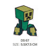 Ütü İle Yapışan Arma-patch-yama Mıne-craft Creeper Figür 5,5x7,5 Cm 1 Adet - 838563841