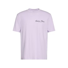 Calvin Klein 20s March Graphic Seasonal Fashion Lila Erkek T-shirt-13197 Lila