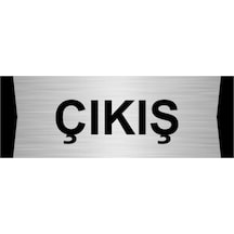 Çıkış 10x20cm Gümüş Renk Metal Yönlendirme Levhası