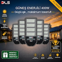 5'li Paket Dls 400w Güneş Enerjili Solar Sokak Lambası Hareket Sensörlü Led Bahçe Aydınlatması