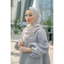 Buttonscarves New York 3 Saten Şal - Little Italy Gri