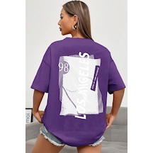 Flood Of Style Unisex Live In The Moment Tasarım Tshirt Mor